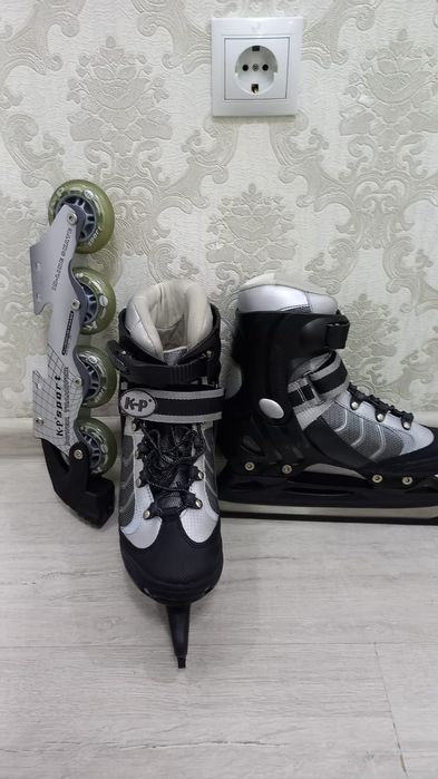 Продам коньки+ролик 2в1