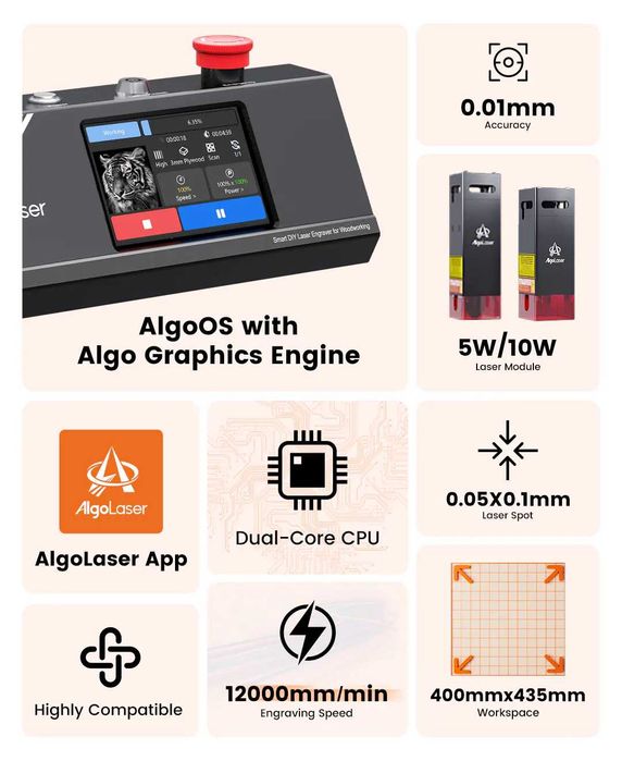 Лазерный станок гравер Algolaser MK2 10w