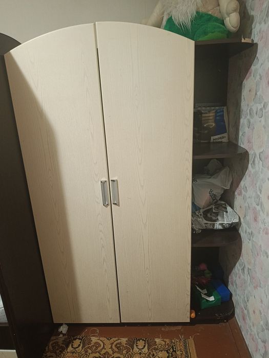 Кровать 2х ярусная со шкафом