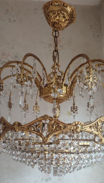 Антикварен кристален полилей