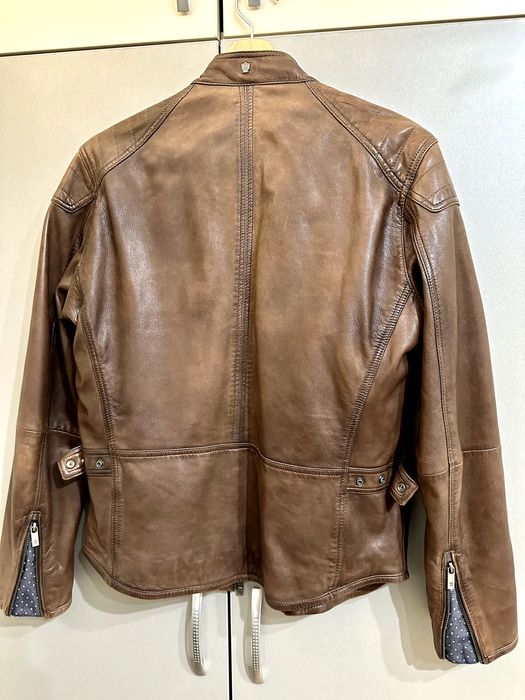 Ново мъжко яке от естествена кожа  Massimo Dutti