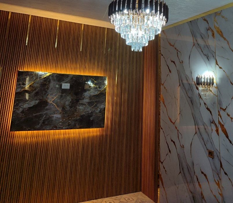 Plastik, TV zona, dekor, pvx panel, gipsokarton kraska target qilamiz