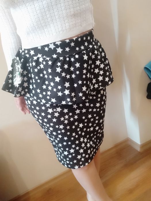 Пола на звезди тъмно синя с етикет