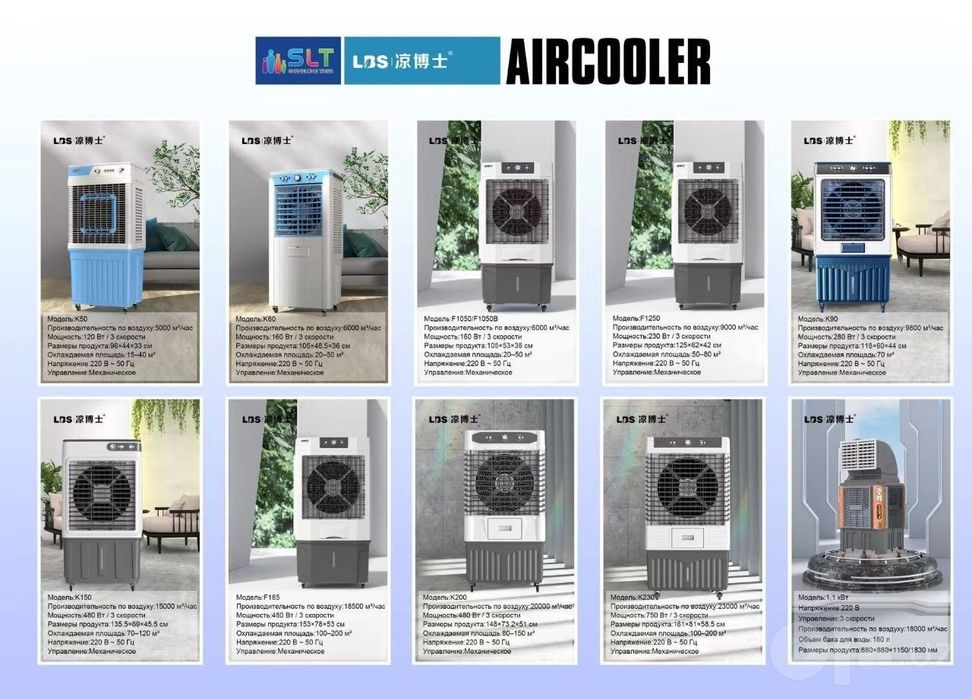 Водяной Охладитель воздуха Мобильный кондиционер Air Cooler 24 7