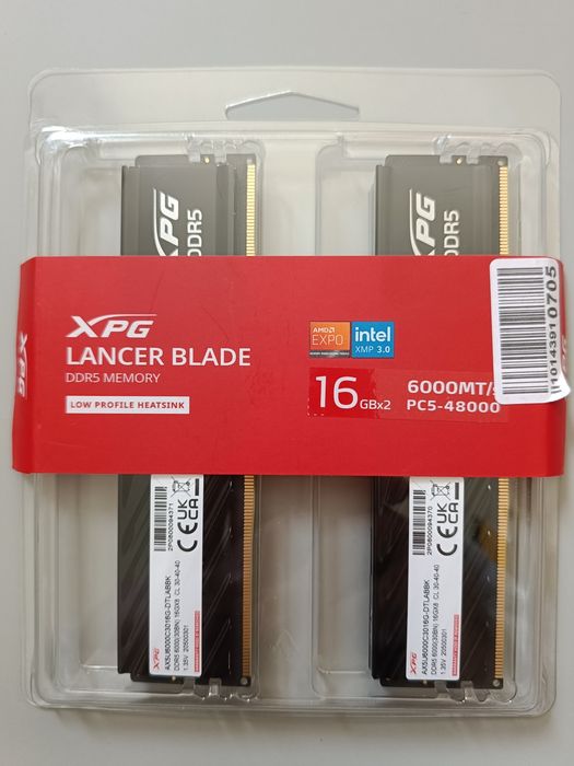 Оперативная память XPG Lancer blade DDR5 32GB 6000 новая.