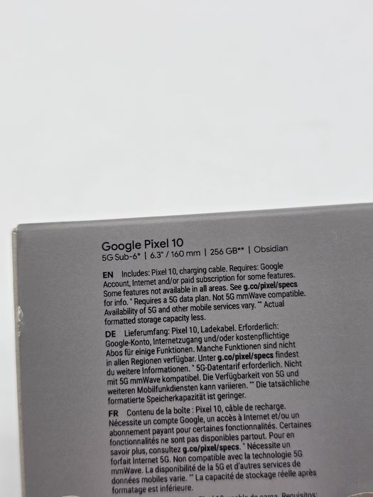 Google Pixel 10, 256GB, 12GB RAM, 5G,Obsidian, SIGILAT