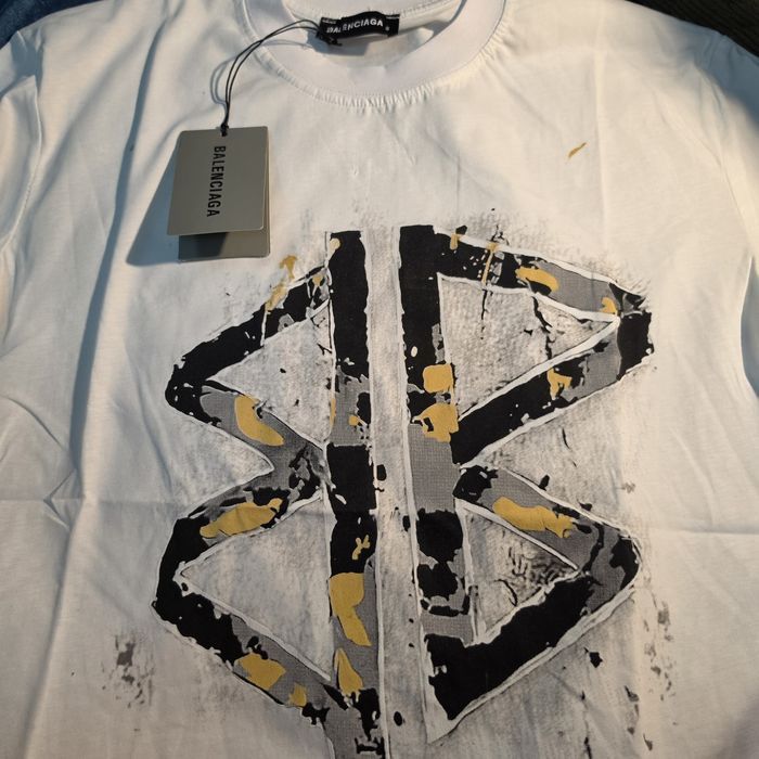 Tricou Balenciaga marimea S, alb, bumbac. Unisex. Nou cu eticheta. Farfetch