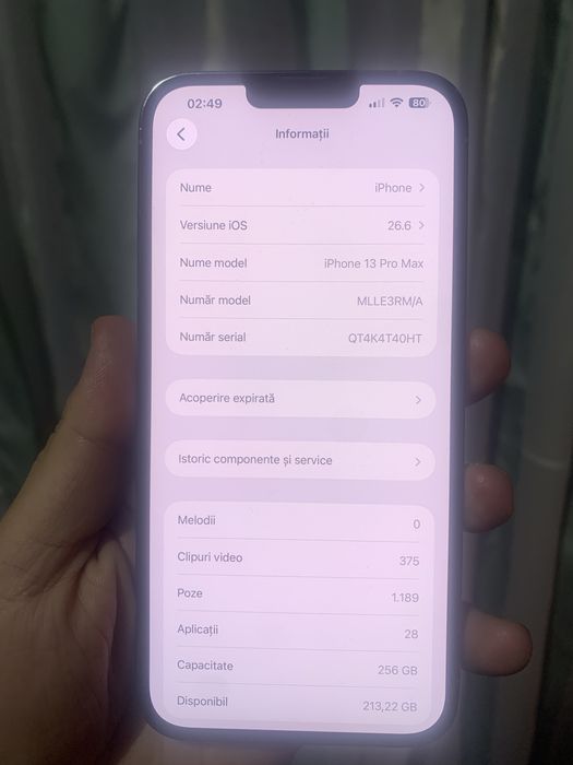 Vand iphone 13 pro max 256 Gb