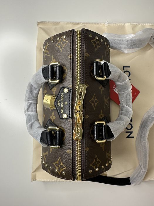 Geanta de lux Louis Vuitton speedy trunk 20 piele canvas cutie cadou30