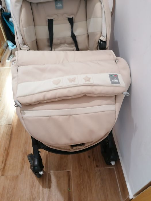 Количка Cam 3 в 1, цвят екрю, подарък сенник и подложка от мемори пяна