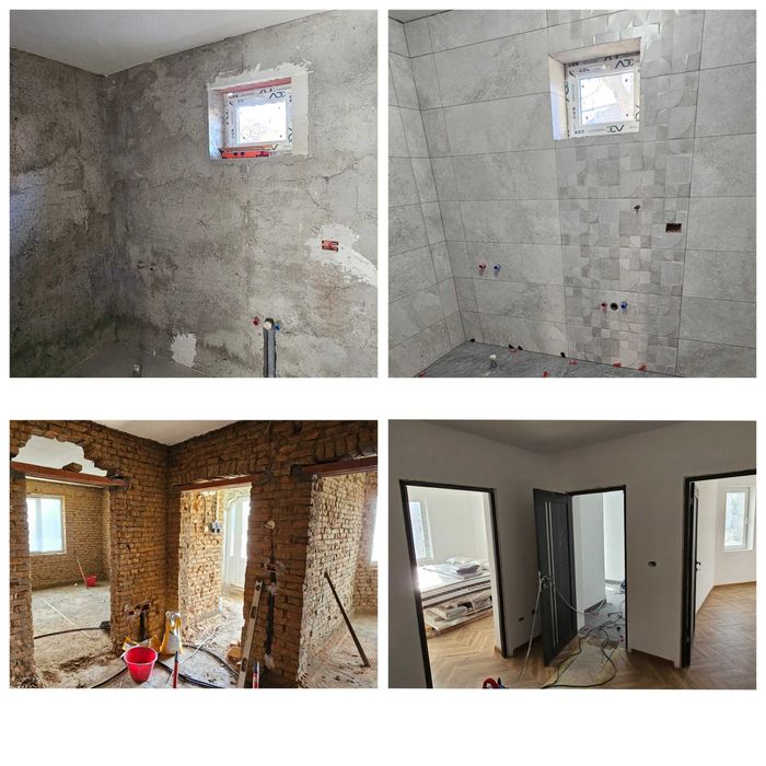 Construcții renovări tencuieli  placări gresie instalații etc...