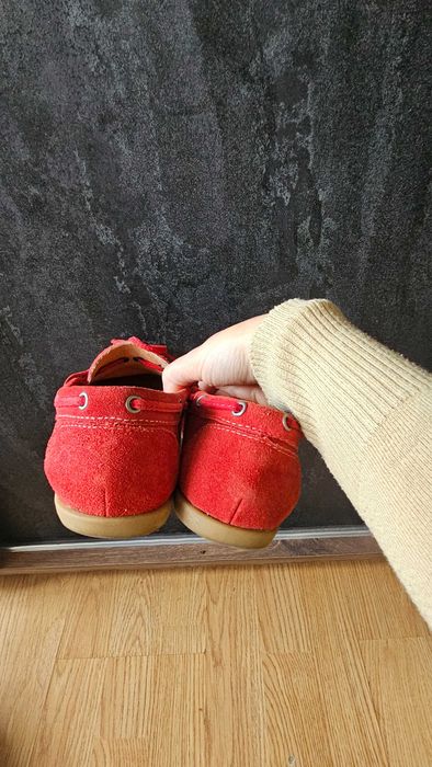 Esmara червени женски кожени мокасини размер 39 с оригинална кутия