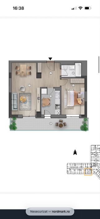 Apartament 2 camere nordmark