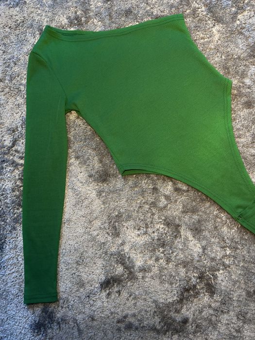 Body asimetric verde cu un singur umăr