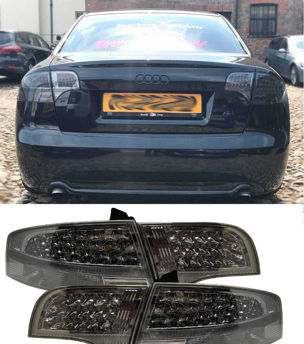 Стопове Ауди А4 Б7 Седан ЛЕД Сиви Нови Тунинг Audi A4 B7 Sedan LED