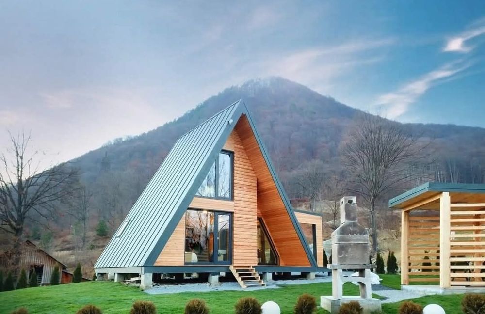 Vând cabane tip A frame