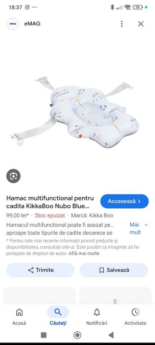 Pernuță pentru cădiță bebelusi