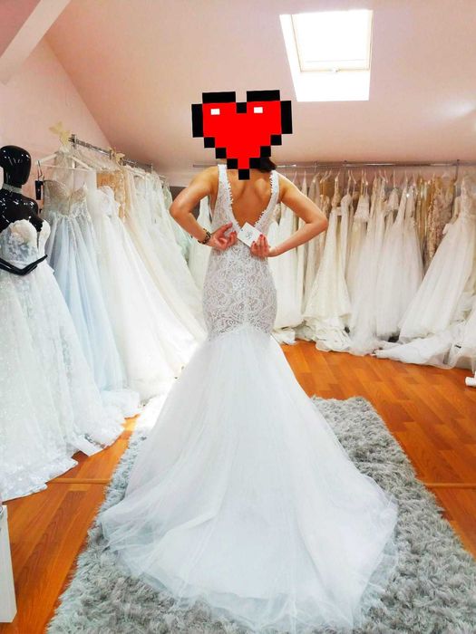 Rochie mireasa NORA, marime 36, S - M, noua