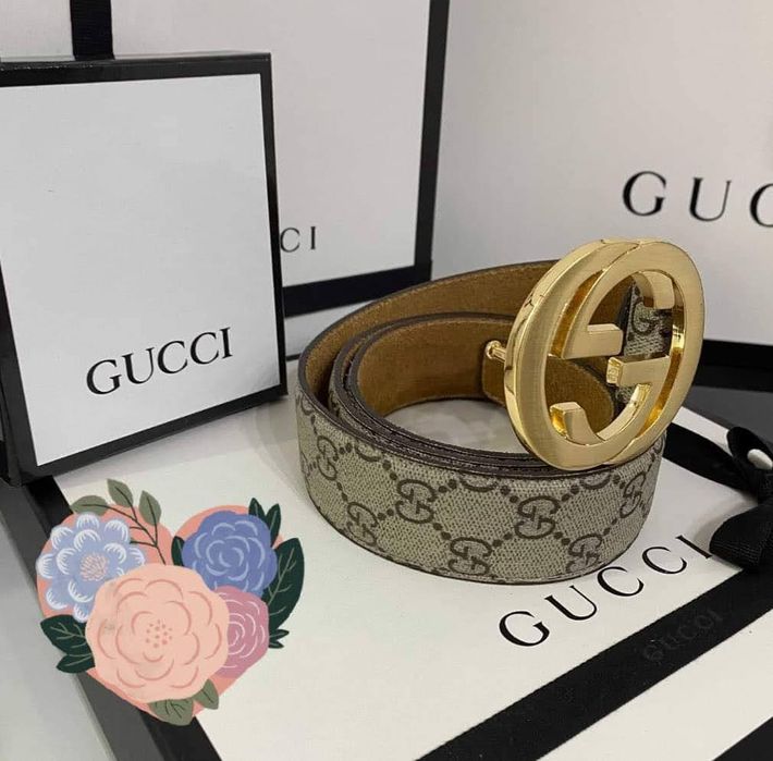 Curea piele Gucci, super model, cutie,saculet, etichetă