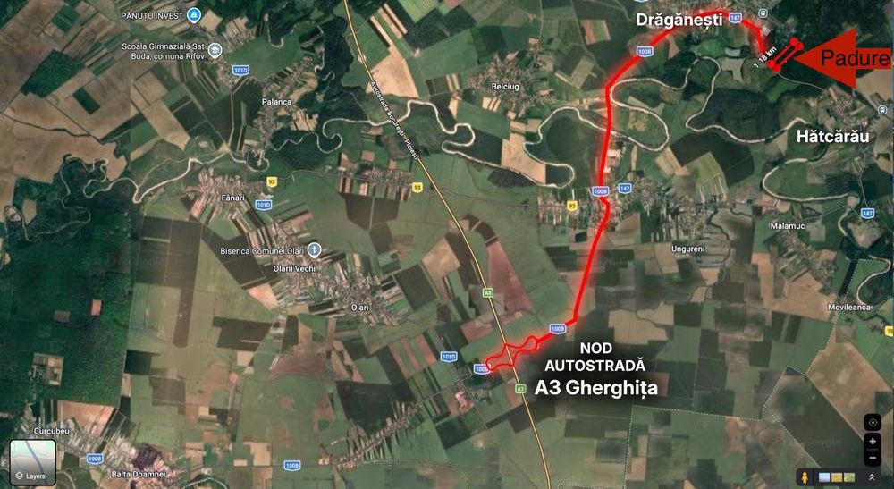 Padure perfecta pentru tiny house Prahova langa Autostrada A3