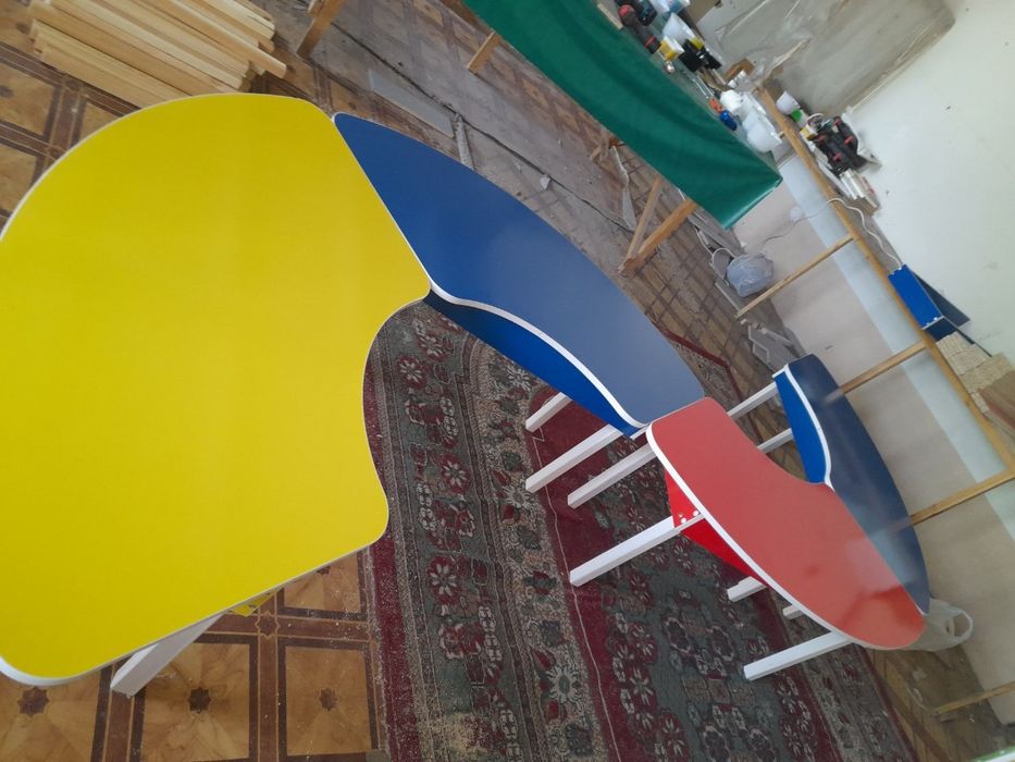 Болалар богчалари учун 12уринли стол,стул