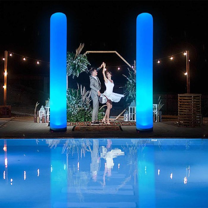 Надуваема осветителна LED колона, 16 цвята, (1 брой) (3 м)