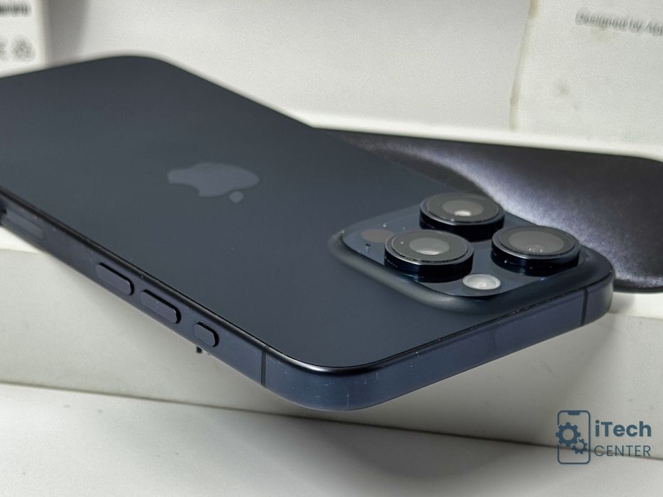 iPhone 15 Pro Max, 256GB, Blue, 100% батерия, ОТЛИЧЕН, 1г. ГАРАНЦИЯ!