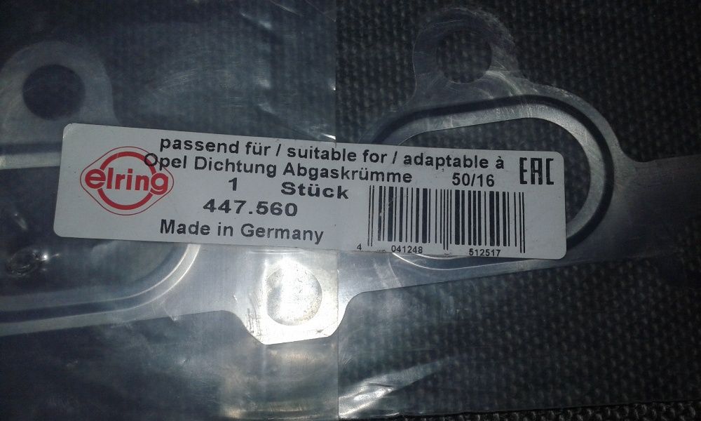 Гарнитура 447.560 за изпускателния колектор Вектра,Зафира 1.8