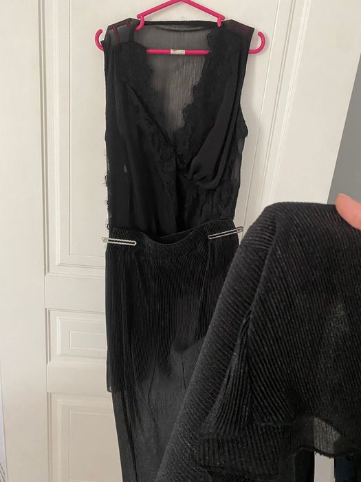 Шифоновая юбка, топ, бархатные накидки