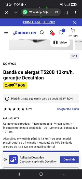 Vand banda de alergat noua
