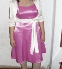 Официална розова бална / шаферска рокля