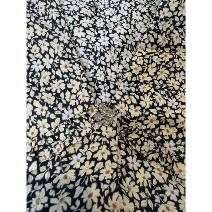 Rochie Sandro din mătase cu imprimeu floral