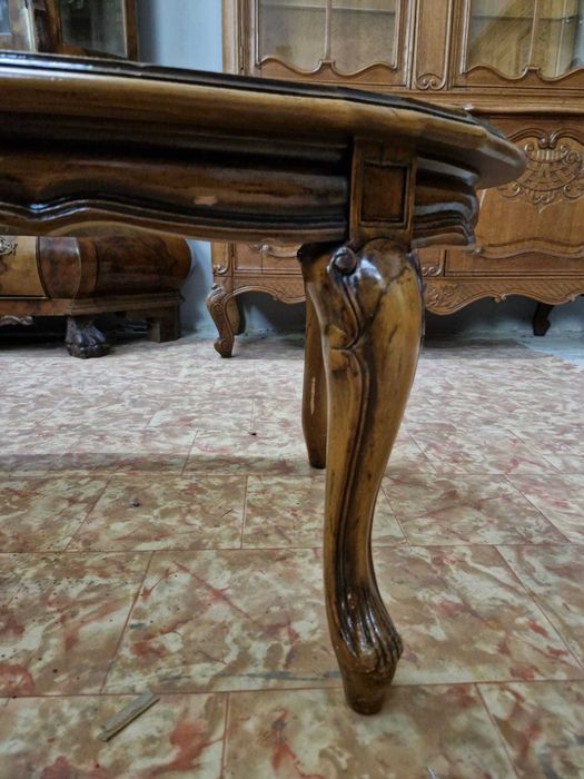 *ПРОМОЦИЯ* Холна маса масив със стъклен плот