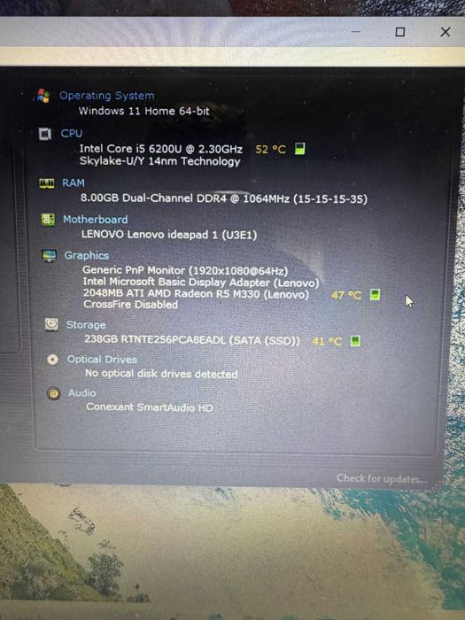 Laptop Gaming Lenovo Ideapad 110-Intel Core i5 2.7Ghz-8Gb Ram-Radeon R5 Windows  11
