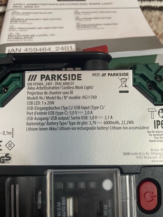 Reflector LED - 20 W Parkside
