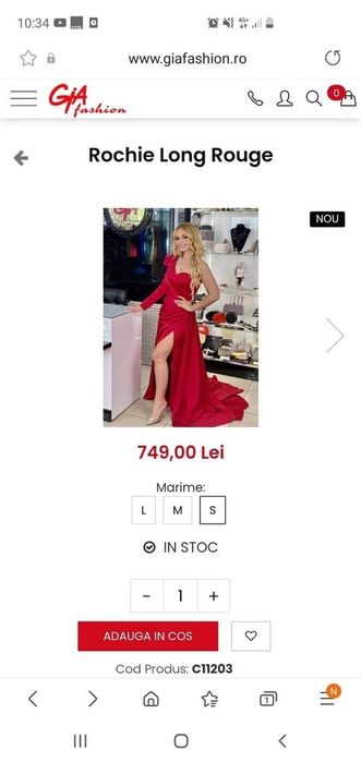 Rochie rosie mărimea 40