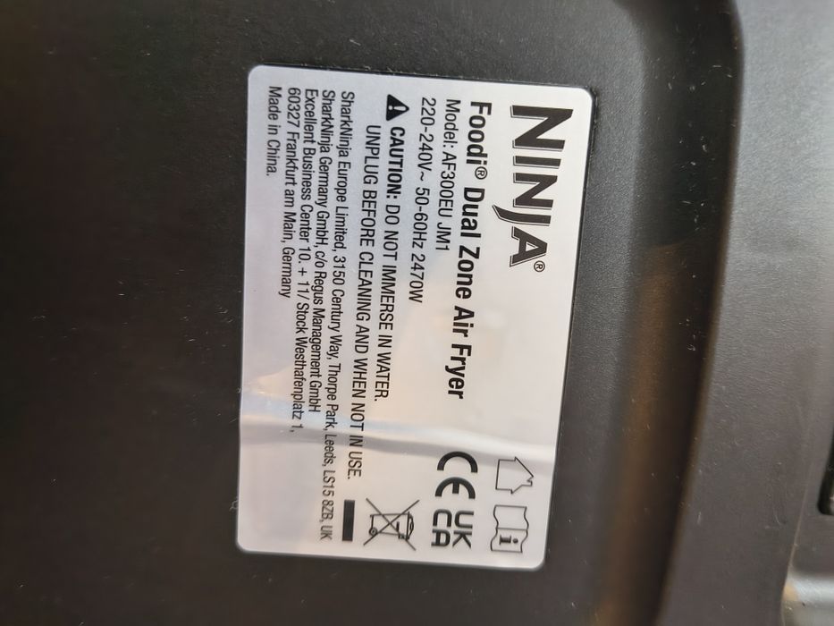 Ninja Foodi Двузонов дигитален фритюрник с горещ въздух, 2 чекмеджета,