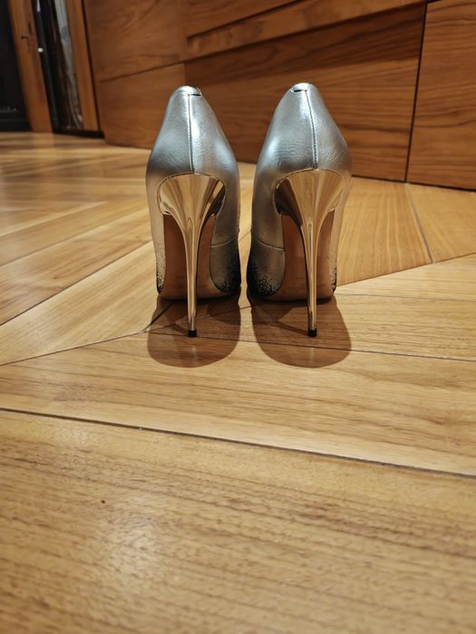 Scarpin Jimmy Choo Degrade Preto com Prata