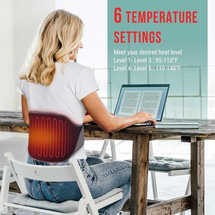 Масажен вибро колан с нагряване. Масажор за болки в гърба и кръста