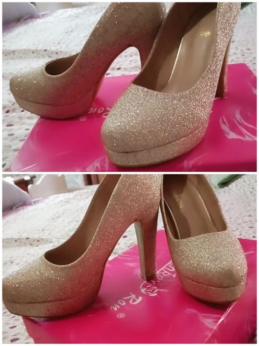 Tilla rang baland poshnali tufli