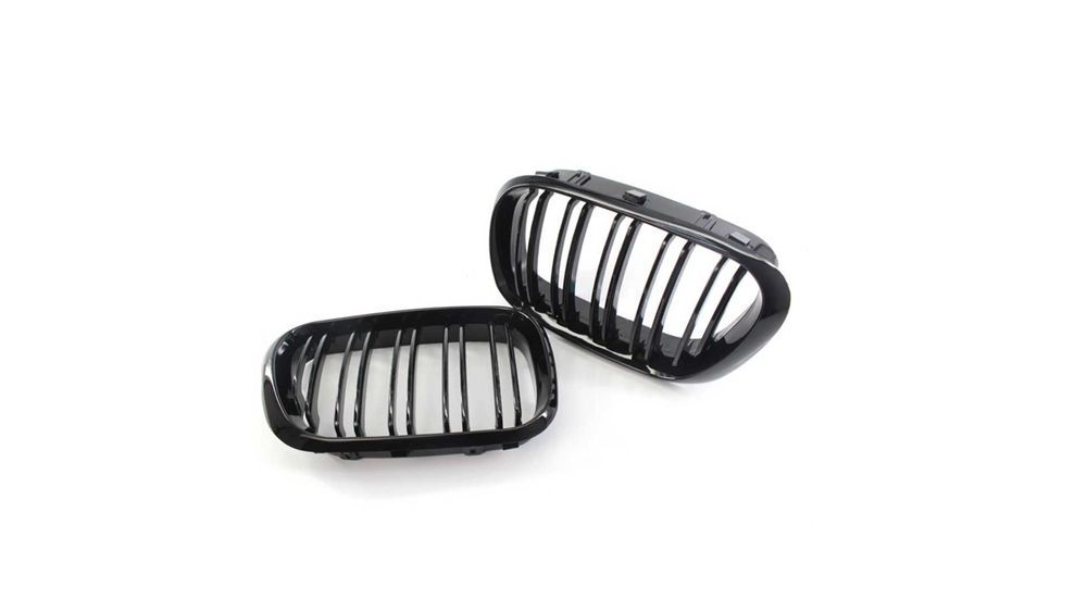 Set 2 grile duble, negru lucios, M Design pentru BMW X5 E53 Facelift