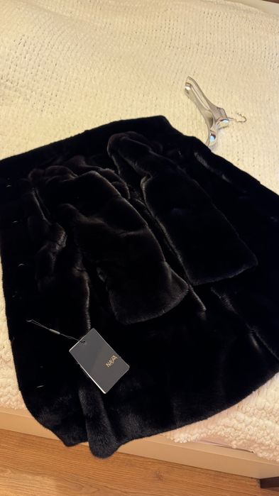 #138 Ново Палто от норка.Casiani.Визон.Естествена кожа с косъм.