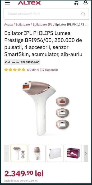 Vand epilator IPL Philips Lumea Prestige