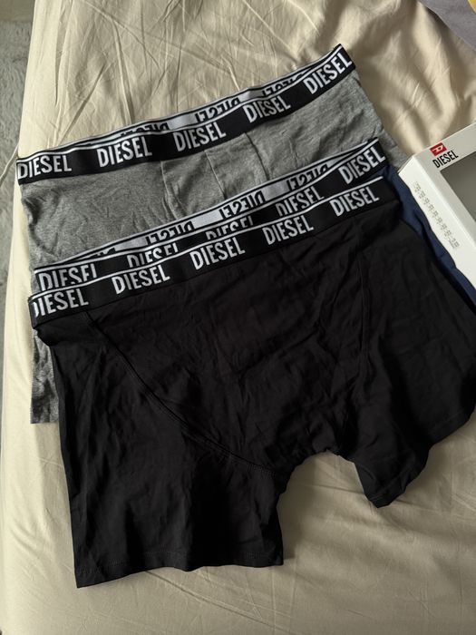 Diesel set 3 boxeri gri-negru-bleumarin marimea XXL noi originali