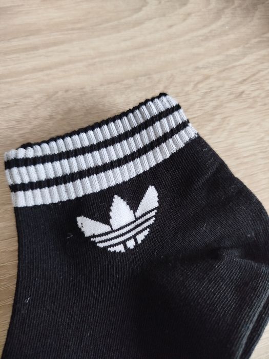 Șosete unisex adidas negre scurte din bumbac