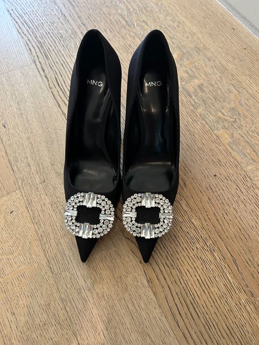 Vand pantofi satin Mango, noi, fara eticheta, toc 8cm