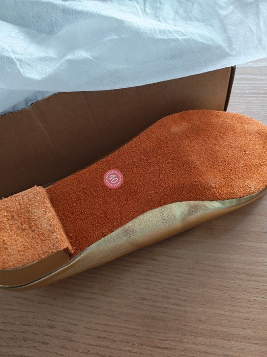 Туфли золотые танцевальные