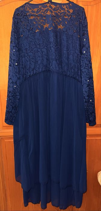 Rochie albastra cu perle, marimea 5XL