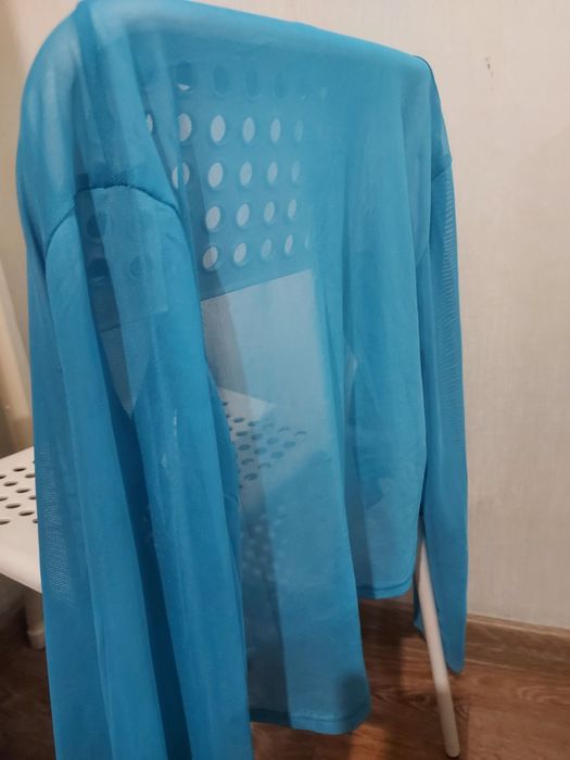 Блузки под Zara в мелкую сетку полупрозрачные