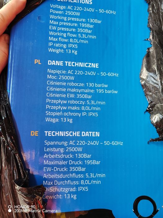 Aparat de spălat cu presiune